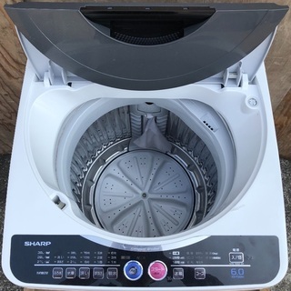 配送無料】SHARP 6.0kg 洗濯機 ES-FG60H