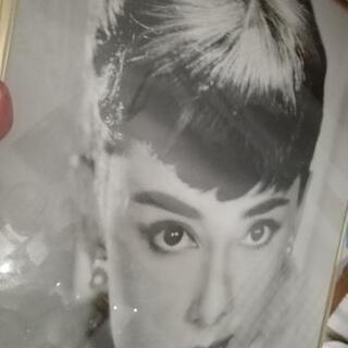 オードリーヘップバーンモノクロ写真フォトパネル オードリー