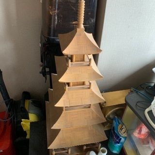 【ネット決済・配送可】木製 五重の塔 