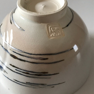 山川敦司 色絵茶碗 月に雁（木箱）抹茶碗 左道具