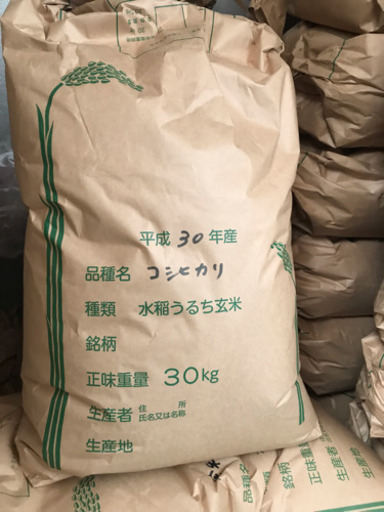【受付休止中】古米 平成30年度産 コシヒカリ