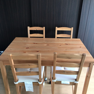 【中古】IKEAのダイニングテーブル&チェア4脚