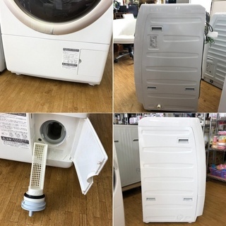 美品【 SHARP 】シャープ 洗濯7.0㎏/乾燥3.5㎏ ドラム式洗濯機 奥行スリム