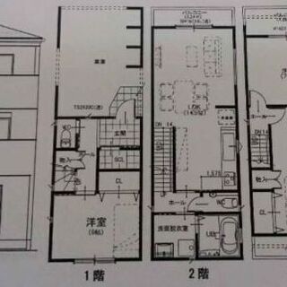 今里【民泊OK】新築貸一戸建で豪華な設備仕様☆インナーガレージ付♪