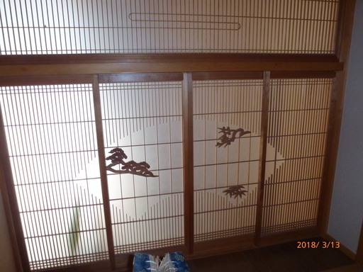 書院障子建具セット、　欄間障子