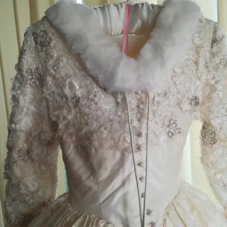 ウェディングドレス シルク リアルファー