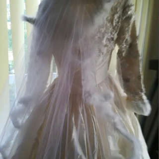 ウェディングドレス シルク リアルファー
