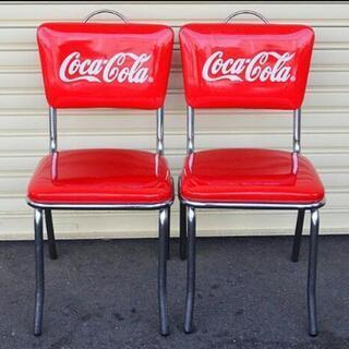 Coca-Cola/コカ・コーラ アメリカンダイナーを復刻 ローテーブル エナメル地 V-チェア 5点セット