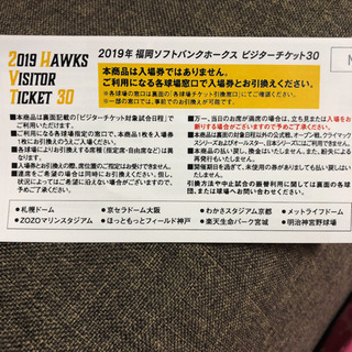 2019 福岡ソフトバンクホークス 観戦チケット