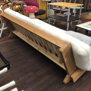 おしゃれ！ 木製フレーム ソファベッド 市内配達無料