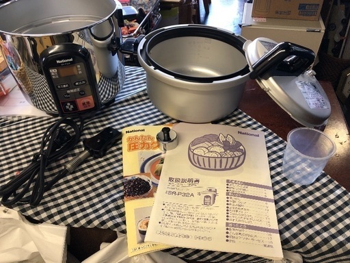 ナショナル　マイコン電気圧力なべ（箱、説明書、レシピ付き）