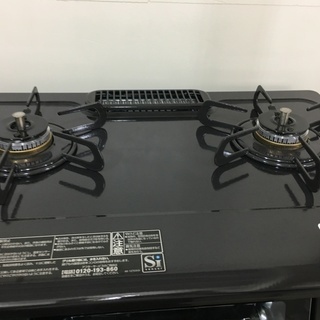 ガステーブル パロマ Paloma E1-2-24 黒 2016年製 LP／プロパンガス用 中古品