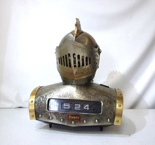 非売品 当時物 スーパーニッカウイスキーノベルティ 甲冑 置時計