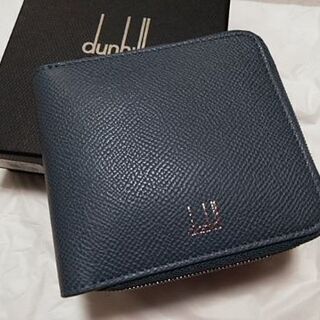 未使用　ダンヒル　dunhill　ラウンドジップ二つ折り財布　サ...