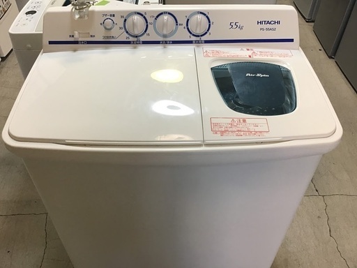 ●日本正規品● 【送料無料・設置無料サービス有り】二槽式洗濯機　2019年製 HITACHI PS-55AS2 中古 洗濯機