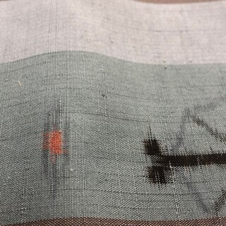 正絹 十日町紬 反物 伝統工芸 庭野辰雄 リサイクル着物　MM79