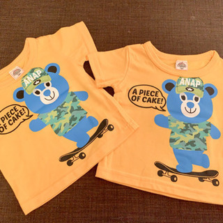 ANAP Kids  クマさん イラストTシャツ  ( 2セット )