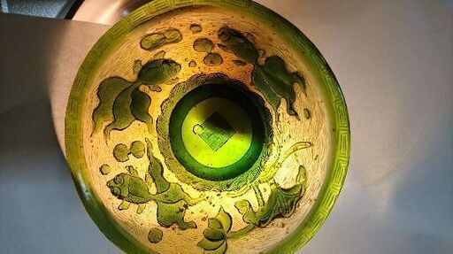 乾隆ガラス　金魚と蓮碗　12センチの5センチ