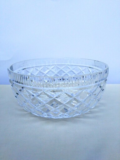アメリカンブランド Waterford Crystal社 クリスタルガラスフルーツボール２３cm幅