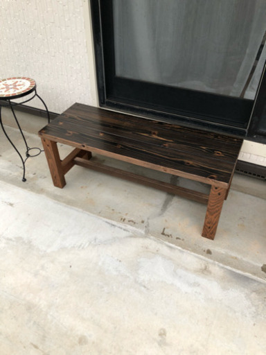 【美品】2人掛け木製ベンチ