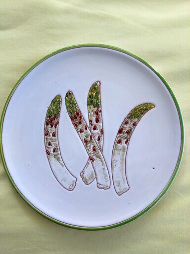 イタリヤ野菜手描き皿セット8枚 Lot of eight Made in Italy Salad イタリヤ野菜手描き皿セット8枚 Lot of eight Made in Italy Salad
