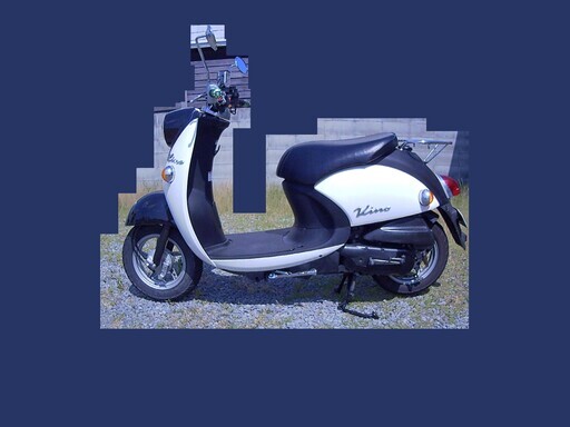 中古バイク YAMAHA VINO SA26J 4スト ビーノ アウターカウル新品同様