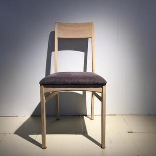 ◆椅子／チェア／ファブリック／ナチュラル／中古品／木枠◆