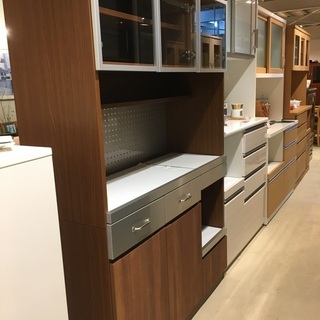 レンジボード ウニコ unico 茶×シルバー 中古品 直接引き取り者歓迎