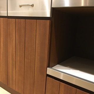 レンジボード ウニコ unico 茶×シルバー 中古品 直接引き取り者歓迎