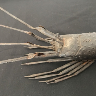 明珍作　鉄製　伊勢海老　自在置物　約197g　F　R6324 明珍作 鉄製 伊勢海老 自在置物 約197g F R6324の通販 by