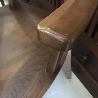 イバタインテリア KELLYシリーズ ケリーシリーズ ダイニングテーブルセット テーブル チェア 5点セット 茶 飛騨家具メーカー 中古品