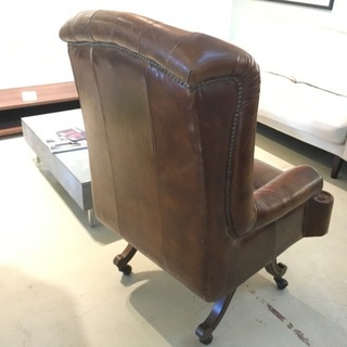 アンティーク アームチェア ソファ 1人掛け 総革 中古品