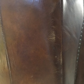 アンティーク アームチェア ソファ 1人掛け 総革 中古品