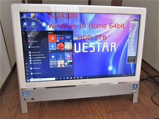 【中古動作品】☆NEC-VN770/E-Corei5-ブルーレィ-2TB-Windows 10 Home 64bit☆20インチ液晶一体型