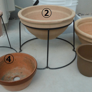 【商談中】植木鉢　フラワーポット　陶器鉢　テラコッタ　素焼　スタンド　
