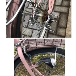 島忠　自転車 ママチャリ  6段ギア オートライト　ピンク