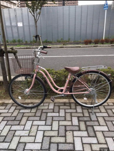 島忠ホームズ　自転車 ママチャリ  6段ギア オートライト　ピンク
