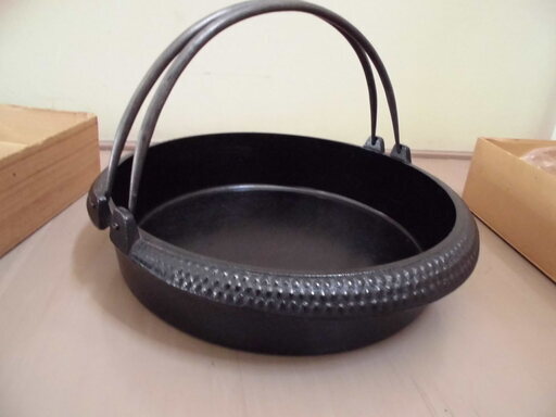 ★お値下げ★すき焼き用鍋　工芸鉄器鍋元 JM4527)【取りに来られる方限定】