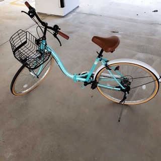 オシャレで可愛い！折りたたみ自転車（無料で空気入れもプレゼント 