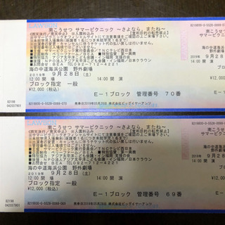 【9/28(土)】サマーフェスチケット　2枚セット