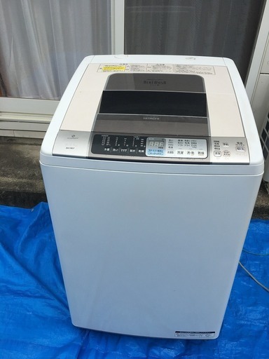 日立 洗濯機 BW-D8LV 2011年製 8.0kg シャワービート洗浄 乾燥4.5kg