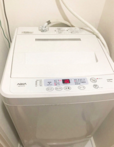 AQUA✨スタイリッシュホワイト綺麗目！全自動洗濯機 AQW-S451