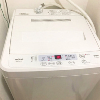 生活家電 AQUA✨スタイリッシュホワイト綺麗目！全自動洗濯機 AQW-S451