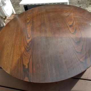 円卓　ちゃぶ台　レトロ　アンティーク　A1 昭和レトロ 古家具 円形 円型 木製ちゃぶ台 円卓 座卓