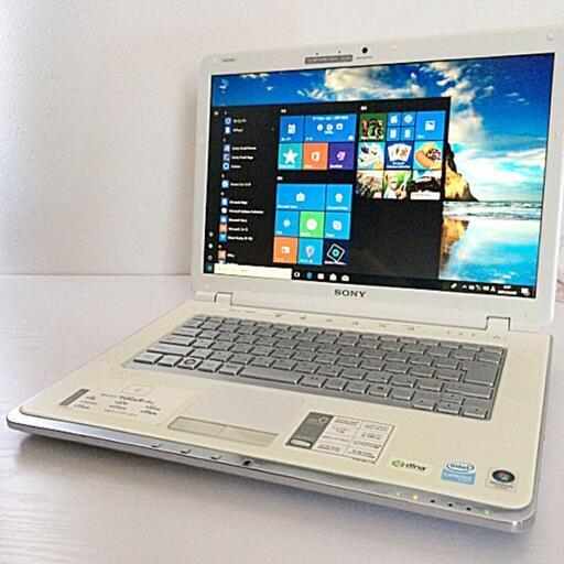 ミニSONYソニー人気 ホワイト白VAIOノートパソコン本体最新OS Windows10 office オフィス (安売パソコンショップ