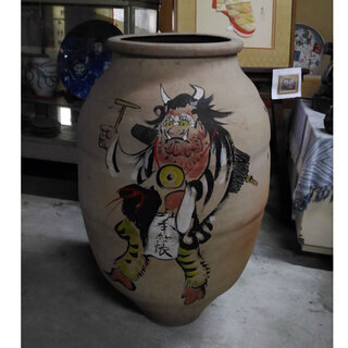 c251 大津絵 大壺 壺 焼き締め c251 大津絵 大壺 壺 焼き締め