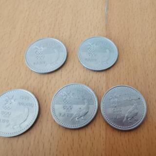 【値下げ】記念硬貨500円　長野オリンピック×5枚