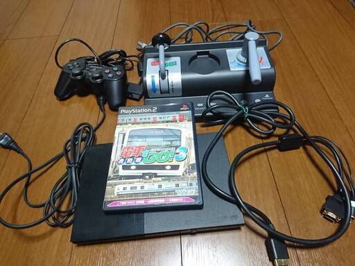 PS２　本体＆電車でGO!　専用コントローラー付き