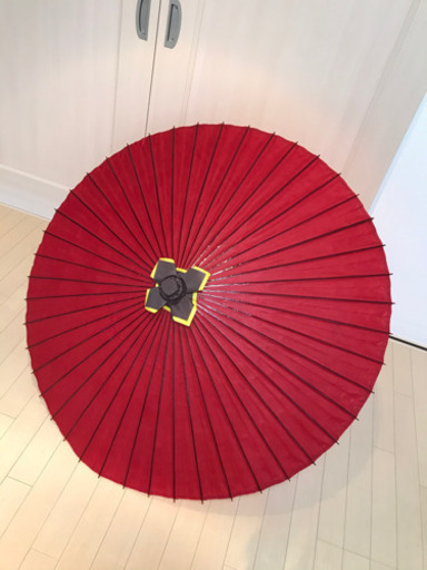 【新品未使用】大番傘 赤 実用番傘 雨傘 防水加工