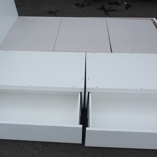 PayPay対応 ダブルベットマットレス付き  nitori/ニトリ 電源有り 引き出し カラー/ホワイト 長さ210cm 寝具 札幌市西区西野